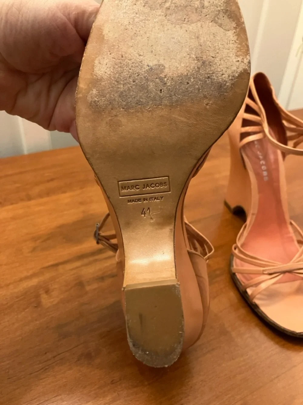 Marc Jacobs Salmon Pink Strappy Wedge Y2K 90’s Sandals Platform 41 US 9.5/10